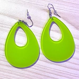 Cute lime green drop earrings!